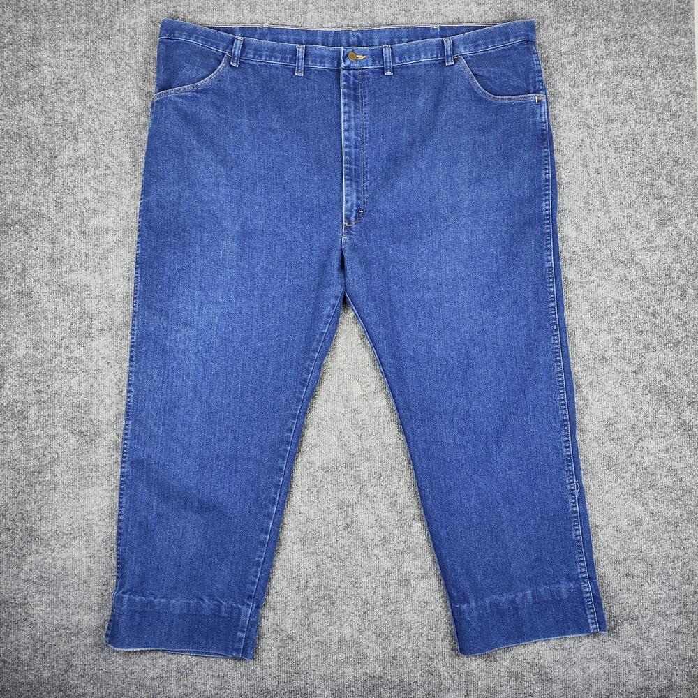 Wrangler Jeans Mens 60x30 Blue Medium Wash Relaxed Fit Straight Leg Denim Pants